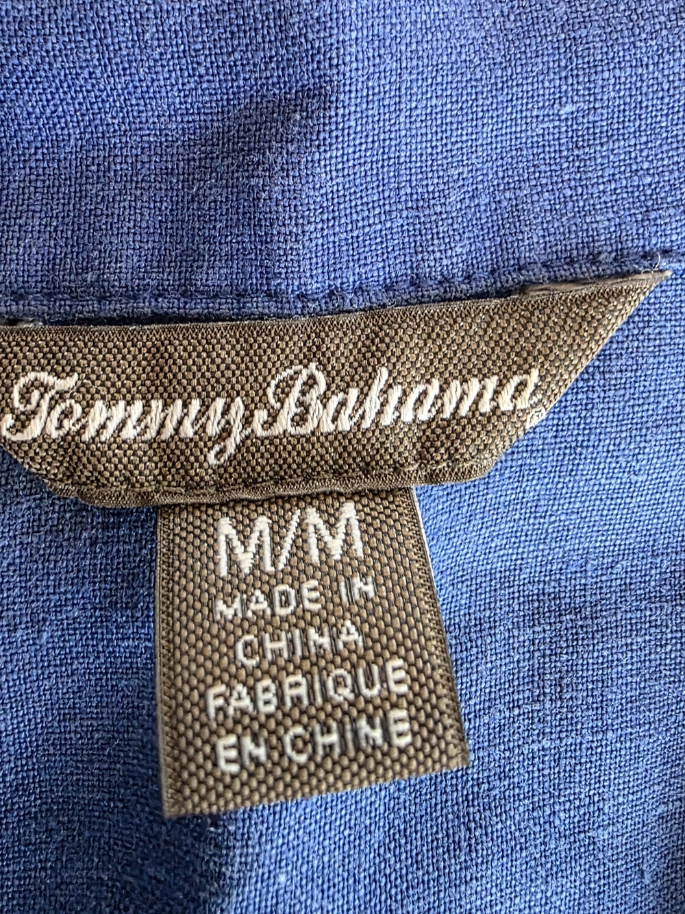 Tommy Bahama Women’s M 100% Linen Cobalt Blue Button Front Jacket Raw Edge Coast - Picture 4 of 8